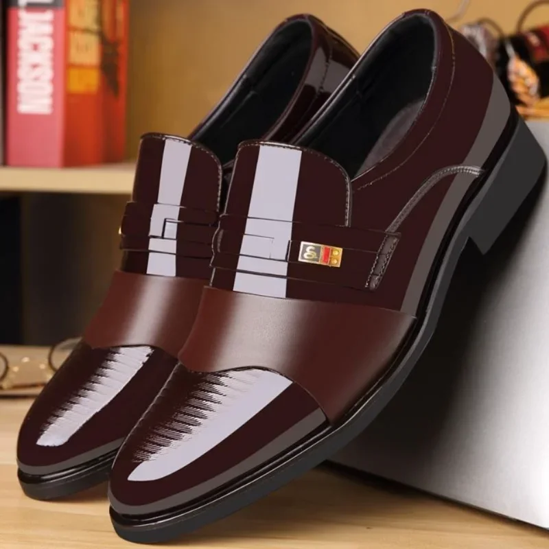 Men'S Luxury Formal Wear - รองเท้าหนังสําหรับชายงานแต่งงานอย่างเป็นทางการ Oxfords ธุรกิจ Casual Office รองเท้าทํางานสําหรับชายคลาสสิก