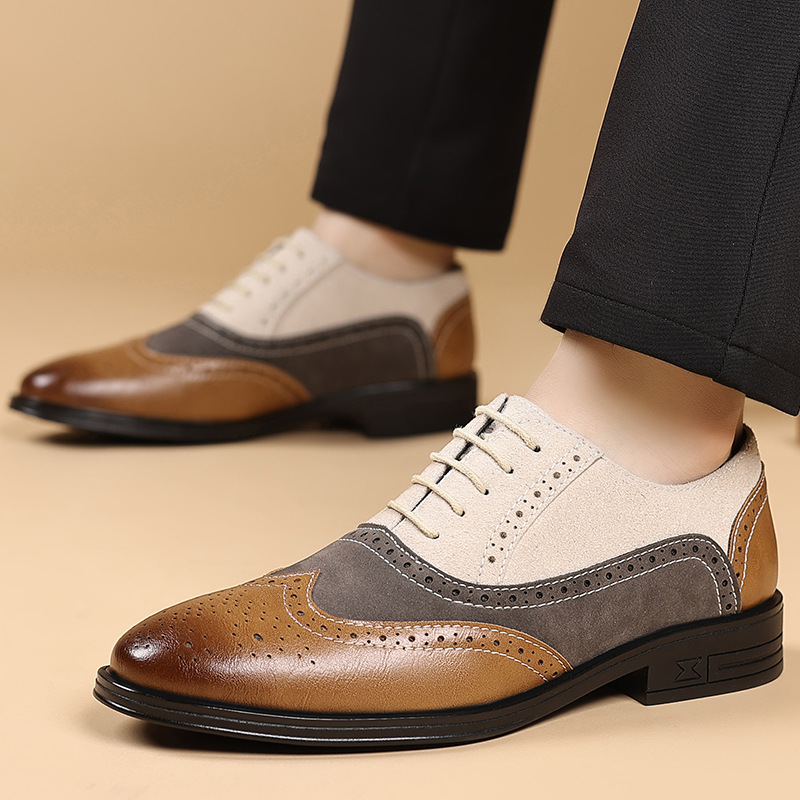 Men'S Luxury Formal Wear - รองเท้าเดรสผู้ชายหรูหรา สไตล์เรโทร รองเท้าโบรกสำหรับผู้ชาย รองเท้าลำลองธุรกิจที่ใส่สบาย รองเท้าคุณภาพสูงสำหรับงานปาร์ตี้และงานแต่งงาน ปี