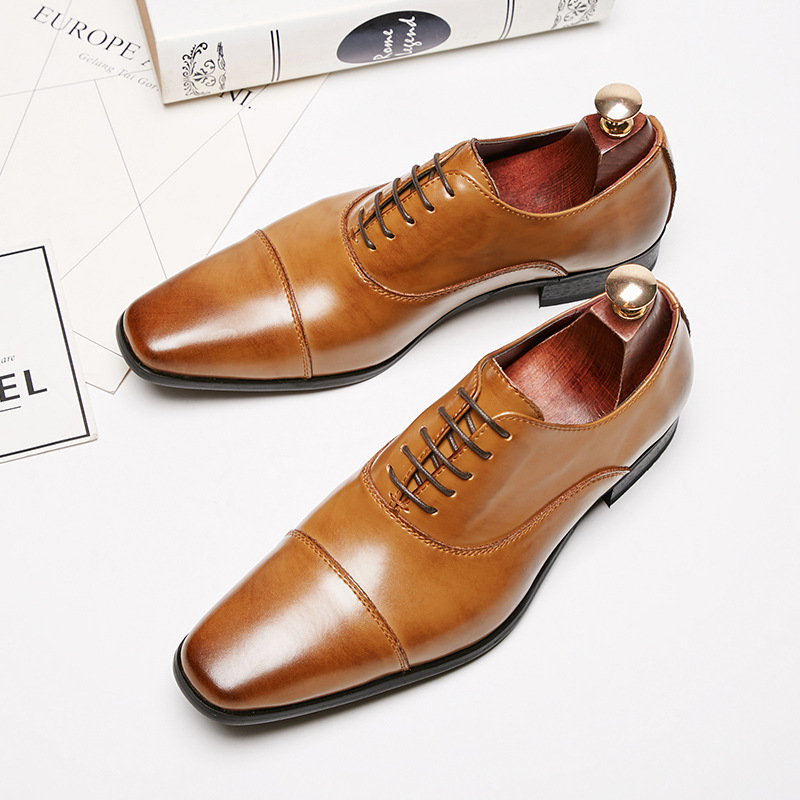 Men'S Luxury Formal Wear - รองเท้าเดรสหนังผู้ชายแฟชั่นใหม่ปี 2025 รองเท้าออกซ์ฟอร์ดแต่งงานผูกเชือกรองเท้าทำงานผู้ชาย รองเท้าลำลองผู้ชายหรูหราสำหรับงานทางการ