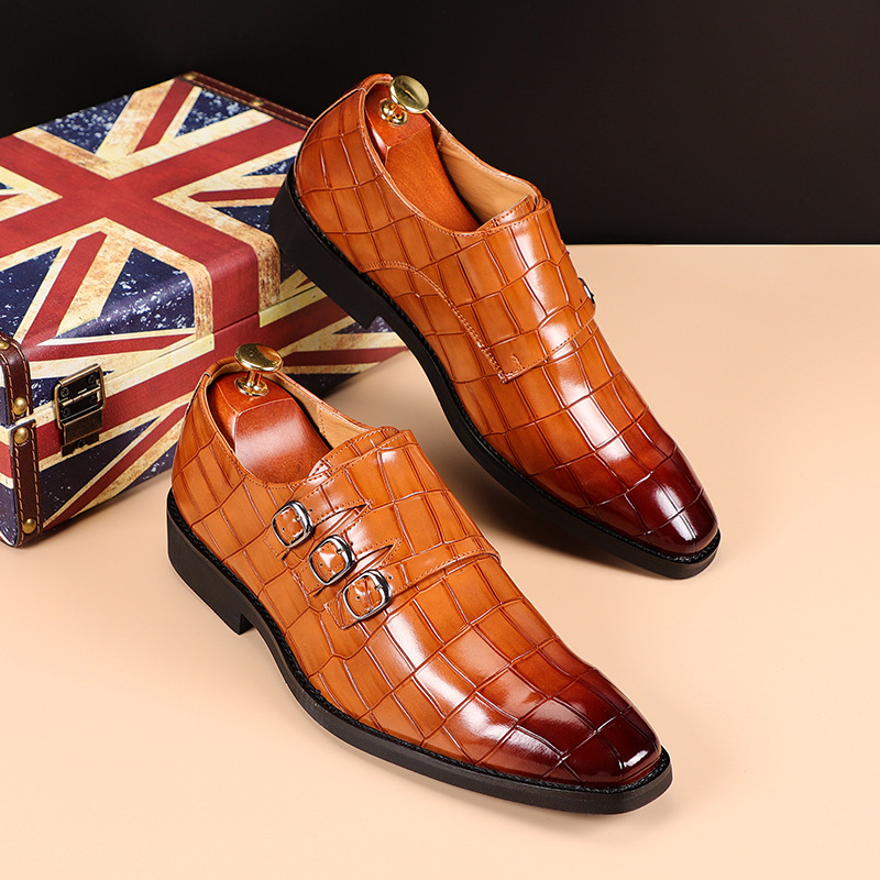 Men'S Luxury Formal Wear - ลื่นบนรองเท้าชุดเดรสผู้ชาย Oxfords แฟชั่นธุรกิจสำนักงานรองเท้าบุรุษคลาสสิกหนังชายชุดรองเท้าอิตาเลี่ยนรองเท้าแต่งงาน