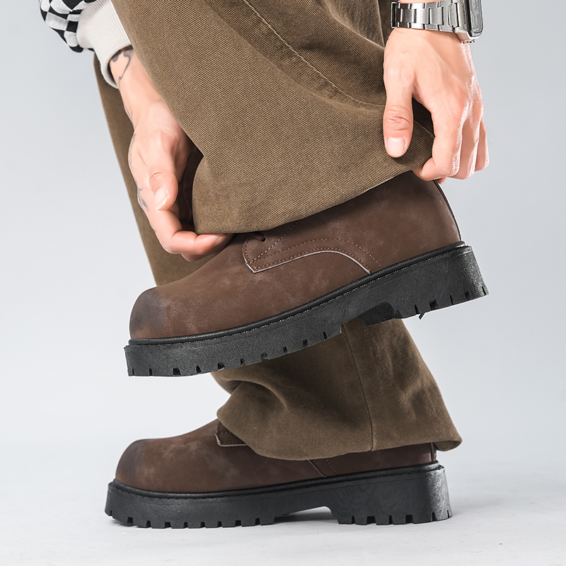 Formal Men Daily Wear Shoes - รองเท้าหนังผู้ชายแบบผูกเชือกทรงเตี้ย สำหรับใส่ทำงาน ทนทาน กันลื่น ใช้ได้ทุกฤดู เหมาะสำหรับใส่ในชีวิตประจำวัน