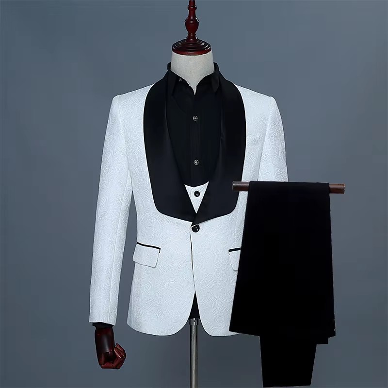 ชุดทักซิโด้ผู้ชายสีชมพูและขาวท - Men Formal Wear Pink บทวิจารณ์และราคา