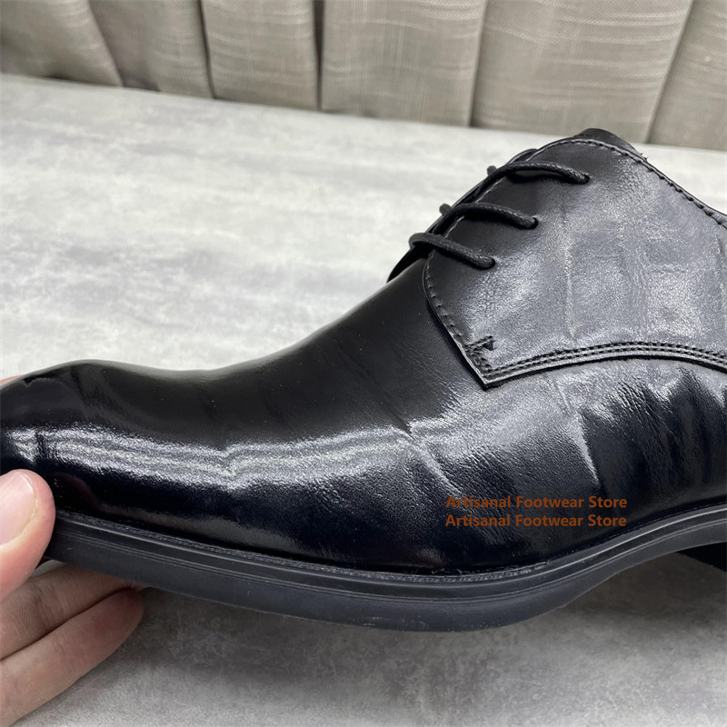 รองเท้าหนังสีดำสำหรับผู้ชาย รอ - Formal Men Daily Wear Shoes บทวิจารณ์และราคา
