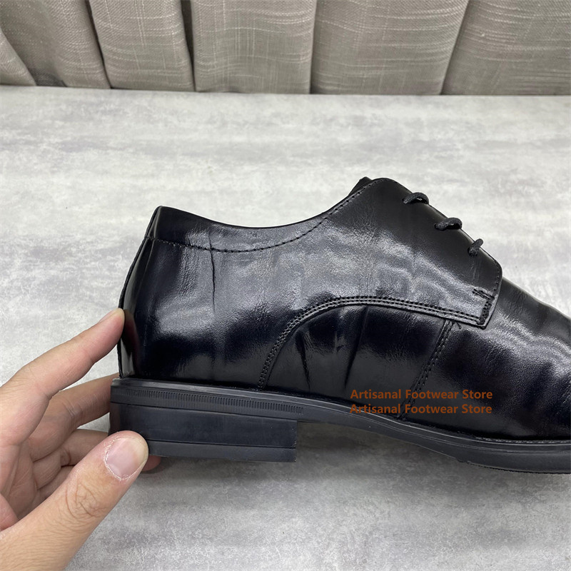 รองเท้าหนังสีดำสำหรับผู้ชาย รอ - Formal Men Daily Wear Shoes บทวิจารณ์และราคา