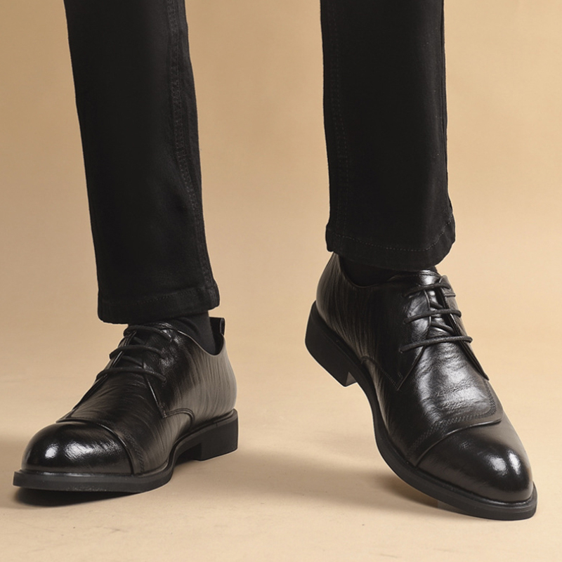 รองเท้าหนังแบบอ็อกซ์ฟอร์ดประดั - Formal Men Daily Wear Shoes บทวิจารณ์และราคา