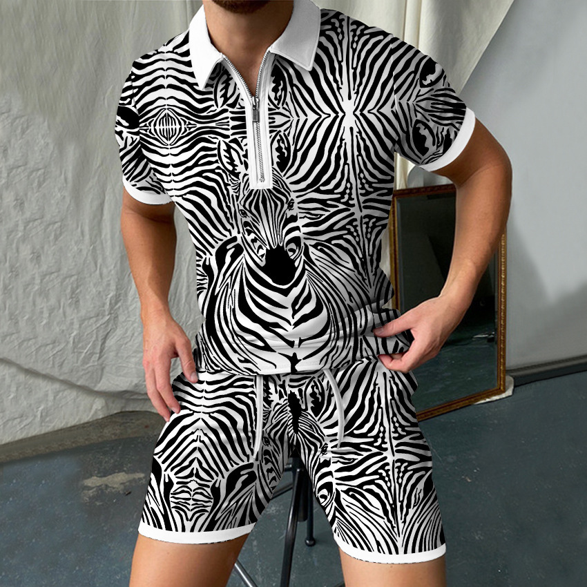 ชุดเสื้อโปโลแขนสั้นผู้ชายพิมพ์ - Men'S Formal Beach Wear บทวิจารณ์และราคา
