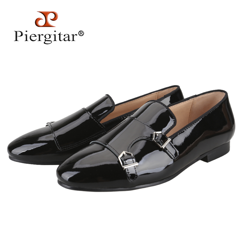 Piergitar ใหม่สีดําสิทธิบัตรหน - Men'S Formal Party Wear Shoes บทวิจารณ์และราคา