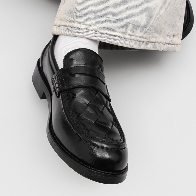 รองเท้าโลฟเฟอร์แบบสานทำมือสำหร - Formal Men Daily Wear Shoes บทวิจารณ์และราคา