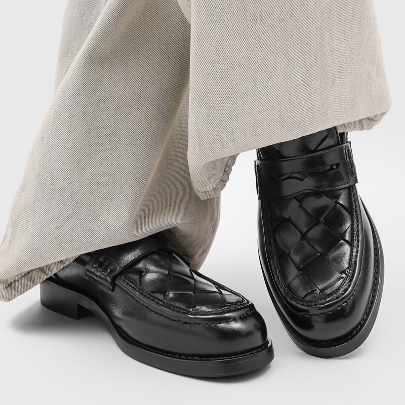รองเท้าโลฟเฟอร์แบบสานทำมือสำหร - Formal Men Daily Wear Shoes บทวิจารณ์และราคา