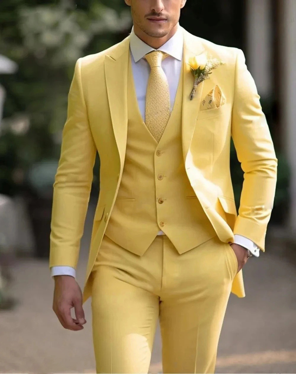 ชุดสูทผู้ชายสีชมพู 3 ชิ้น ทรงส - Men Formal Wear Pink บทวิจารณ์และราคา