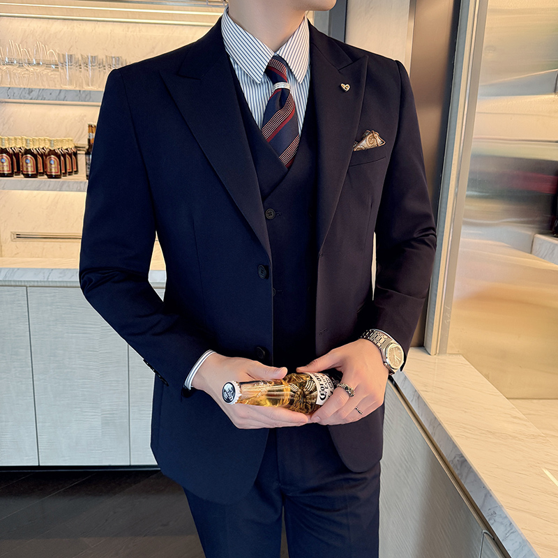 สลิมฟิตชุดสามชิ้นสไตล์เกาหลีสอ - Korean Men Formal Wear บทวิจารณ์และราคา