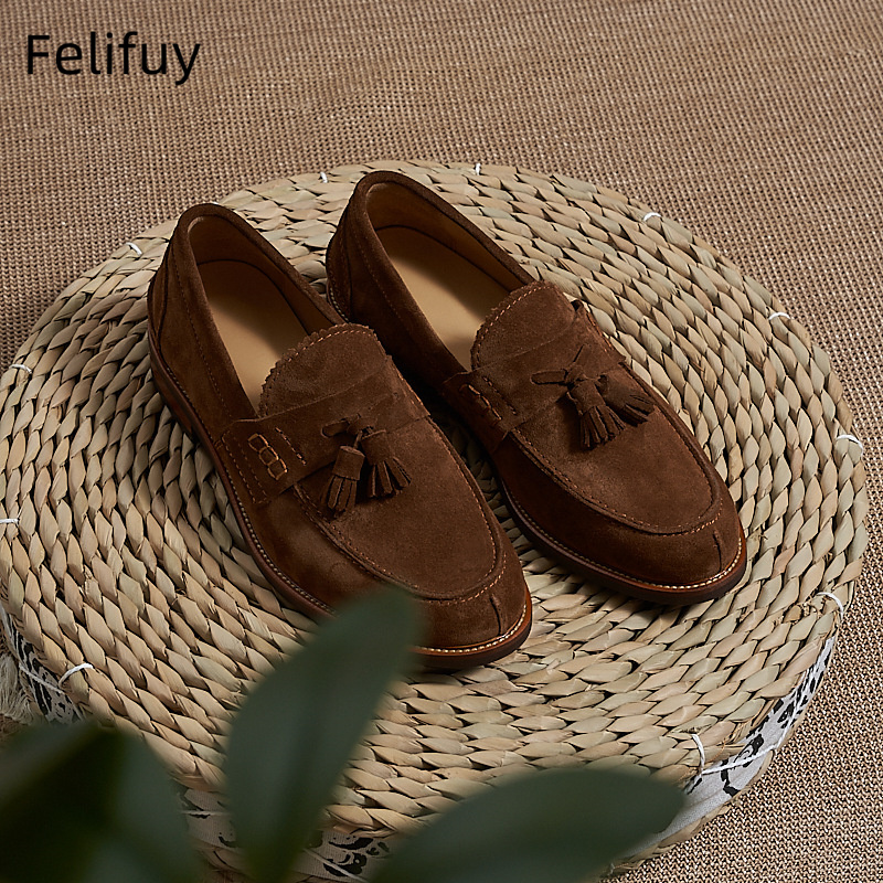 รองเท้าโลฟเฟอร์หนังวัวสีน้ำตาล - Men'S Formal Party Wear Shoes บทวิจารณ์และราคา