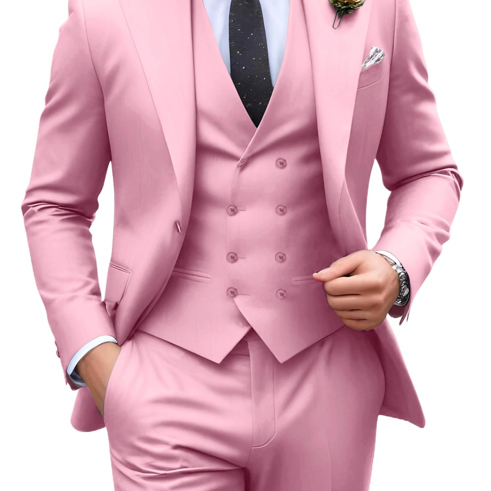 ชุดสูทผู้ชายสีพื้น 3 ชิ้น สำหร - Men Formal Wear Outfits บทวิจารณ์และราคา