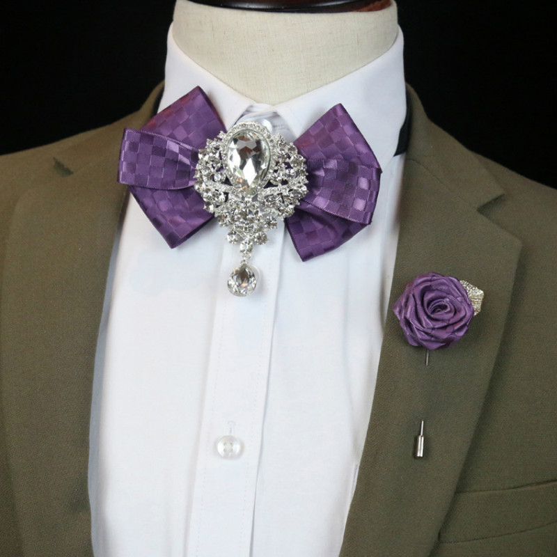 เข็มกลัดเนคไทโบว์ประดับพลอยเที - Korean Men Formal Wear บทวิจารณ์และราคา
