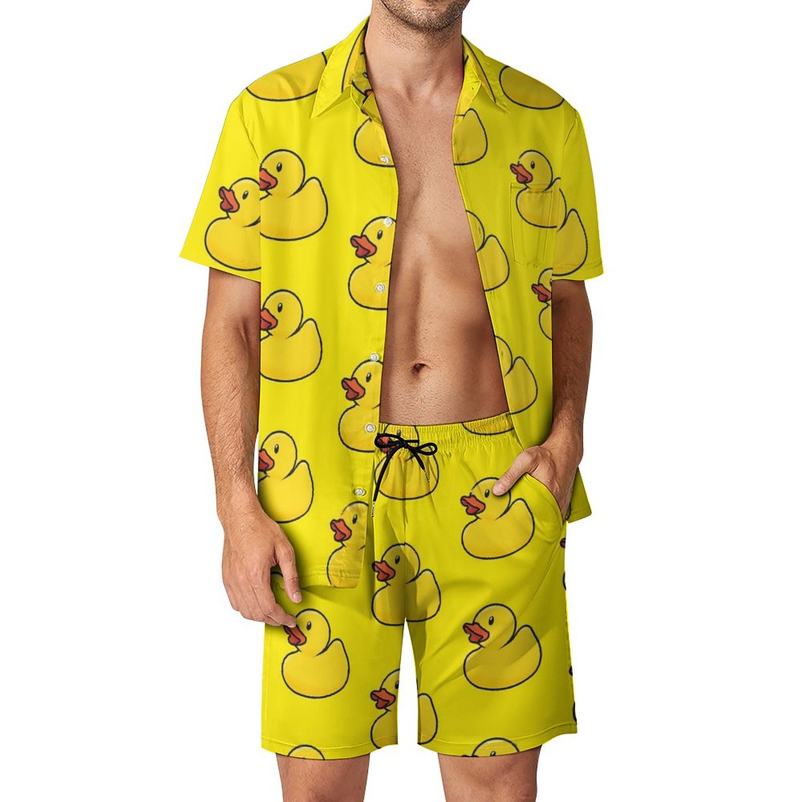 ฤดูร้อนเป็ดยางสีเหลือง 3D พิมพ - Men'S Formal Beach Wear บทวิจารณ์และราคา