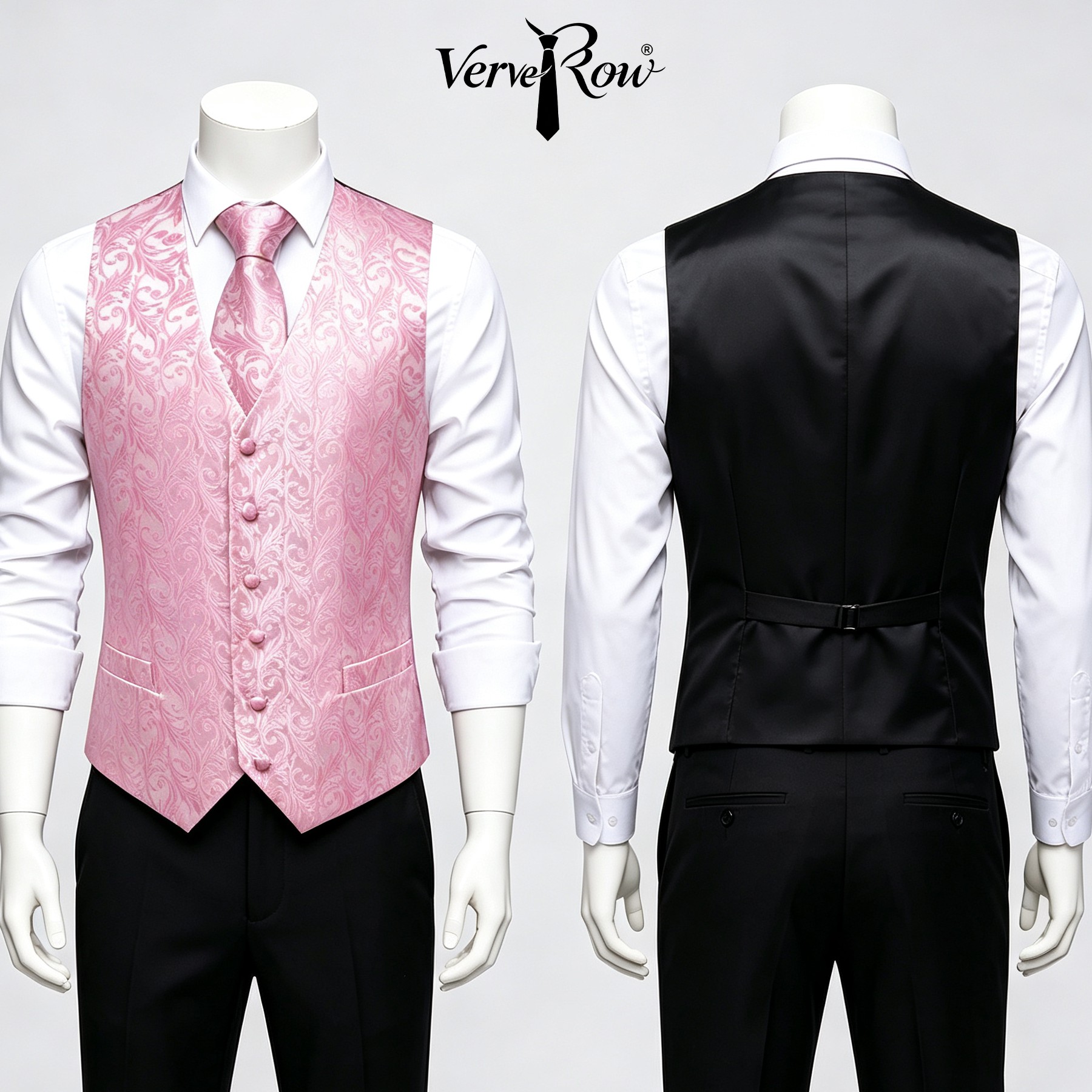 เนคไทสีชมพูสำหรับผู้ชาย ผ้าเช็ - Men Formal Wear Pink บทวิจารณ์และราคา