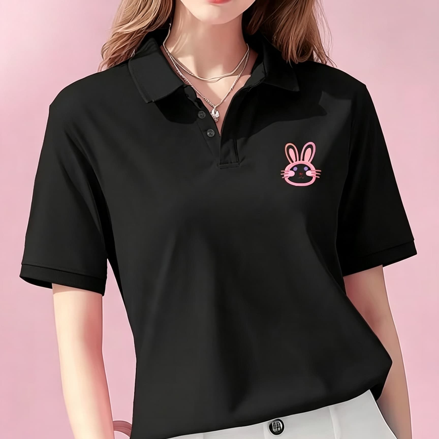 เสื้อโปโลคอปกสีดำแบบยูนิเซ็กส์ - Men Formal Wear Pink บทวิจารณ์และราคา