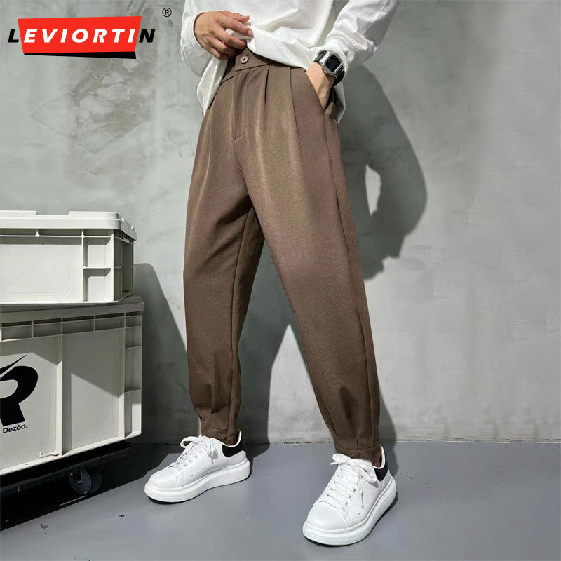 สีทึบ Celana Setelan ผู้ชายแฟช - Korean Men Formal Wear บทวิจารณ์และราคา