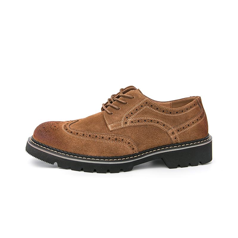 รองเท้าหนังกลับสีน้ำตาลสำหรับผ - Formal Men Daily Wear Shoes บทวิจารณ์และราคา